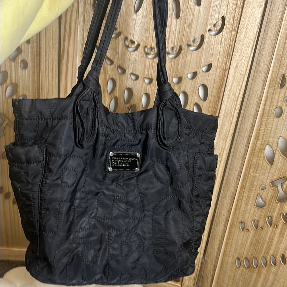 Marc Jacob's Black Quilted Tote Bag